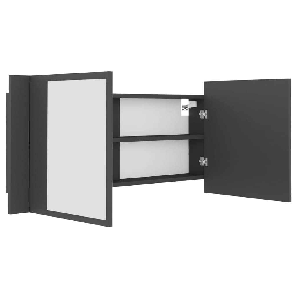 8720286221679_g_en_hd_3 vidaXL LED Bathroom Mirror Cabinet Grey 100x12x45 cm Acrylic - Image 5