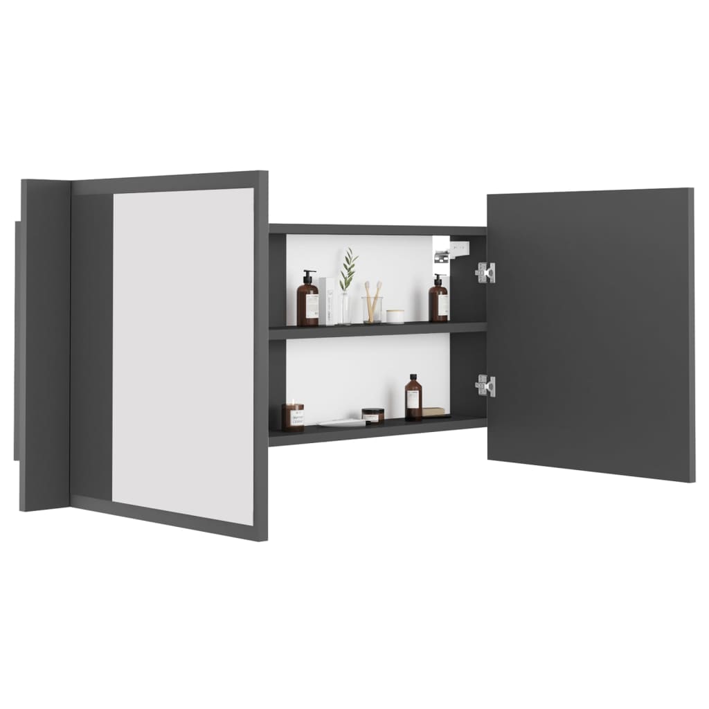 8720286221679_g_en_hd_4 vidaXL LED Bathroom Mirror Cabinet Grey 100x12x45 cm Acrylic - Image 6