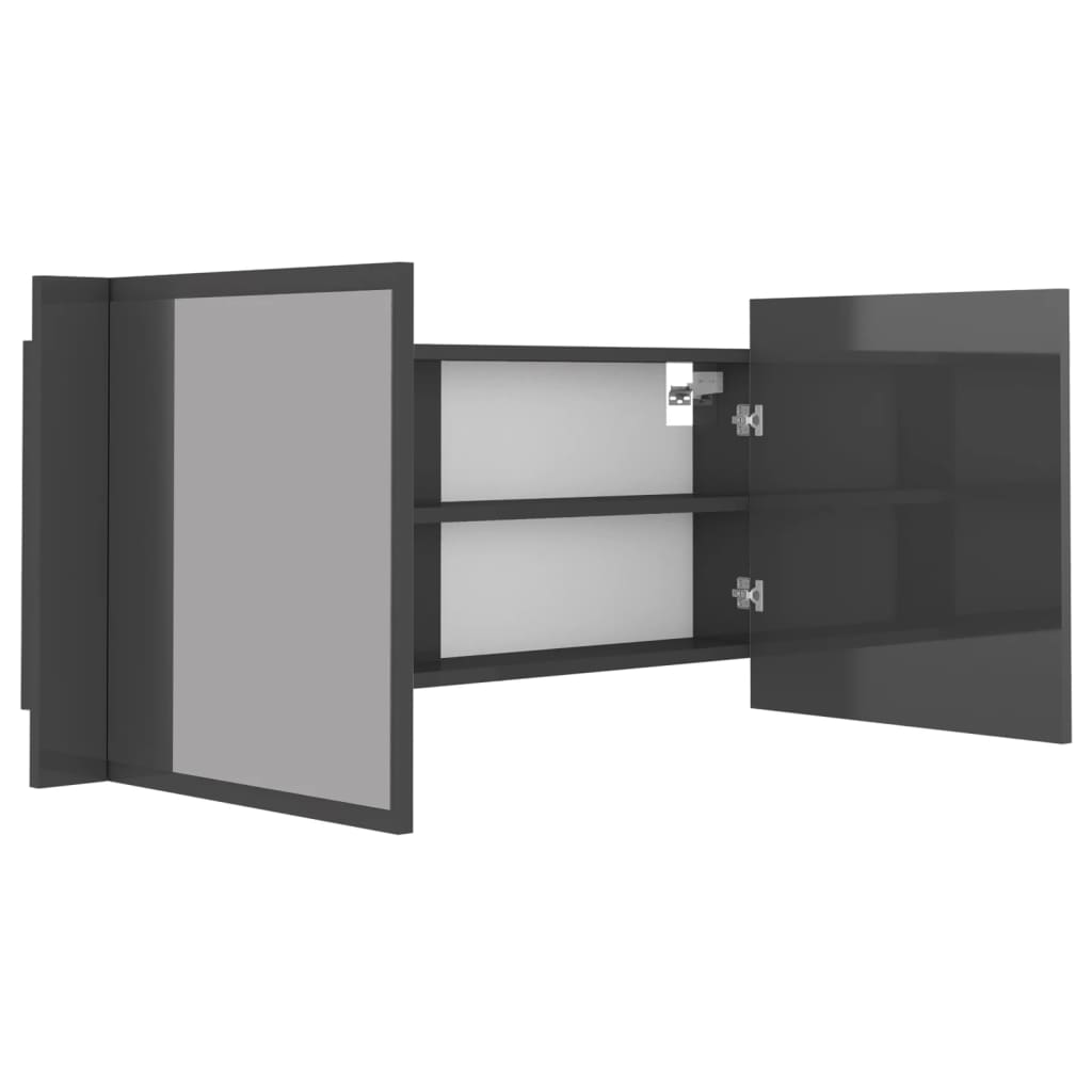 8720286221723_g_en_hd_3 vidaXL LED Bathroom Mirror Cabinet High Gloss Grey 100x12x45 cm Acrylic - Image 5