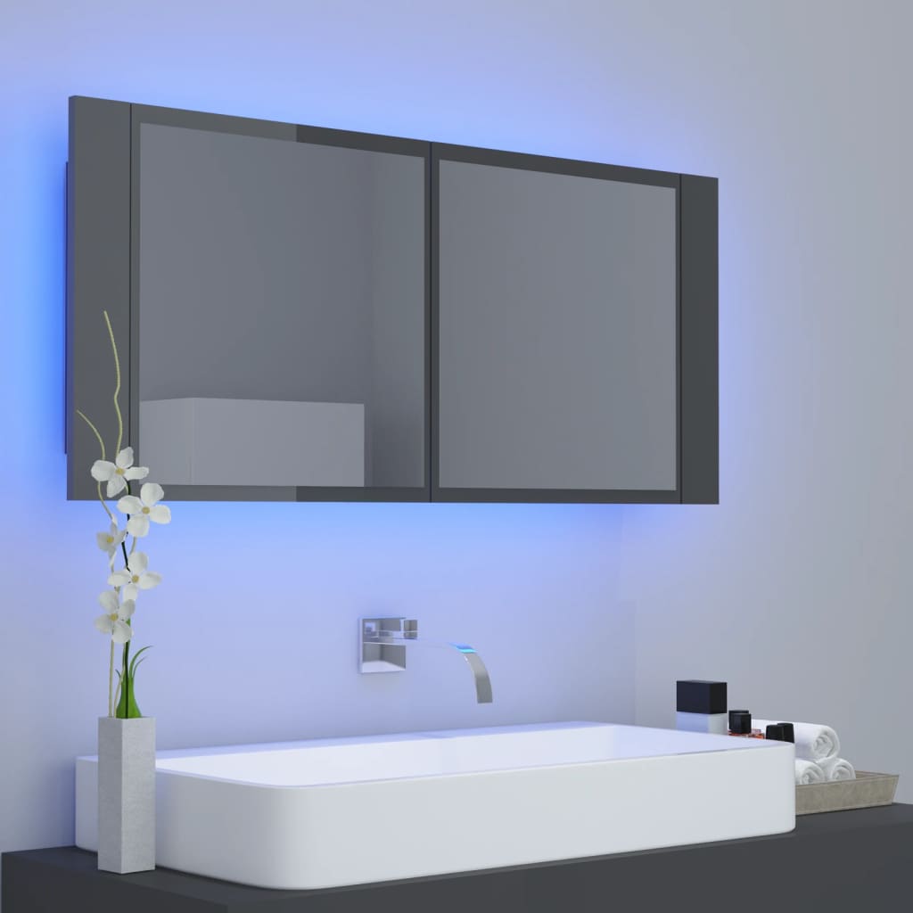 8720286221723_g_en_hd_8 vidaXL LED Bathroom Mirror Cabinet High Gloss Grey 100x12x45 cm Acrylic - Image 10