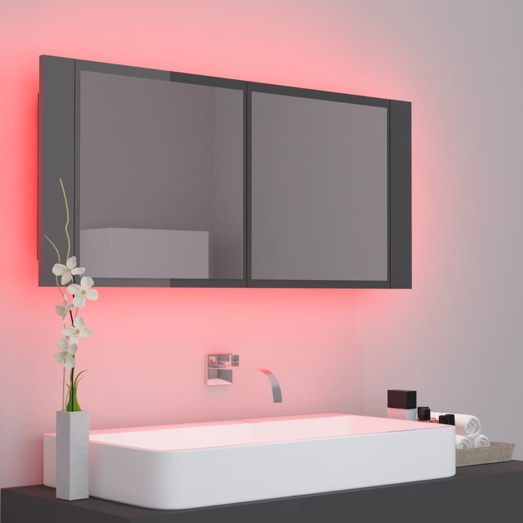 8720286221723_g_en_hd_9 vidaXL LED Bathroom Mirror Cabinet High Gloss Grey 100x12x45 cm Acrylic - Image 11