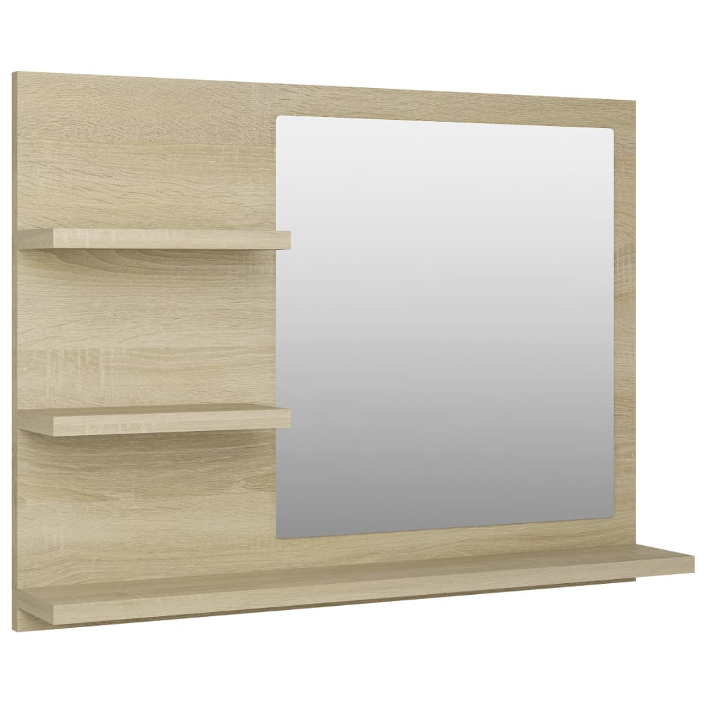 8720286221945_a_en_hd_1 vidaXL Bathroom Mirror Sonoma Oak 60x10.5x45 cm Engineered Wood - Image 2