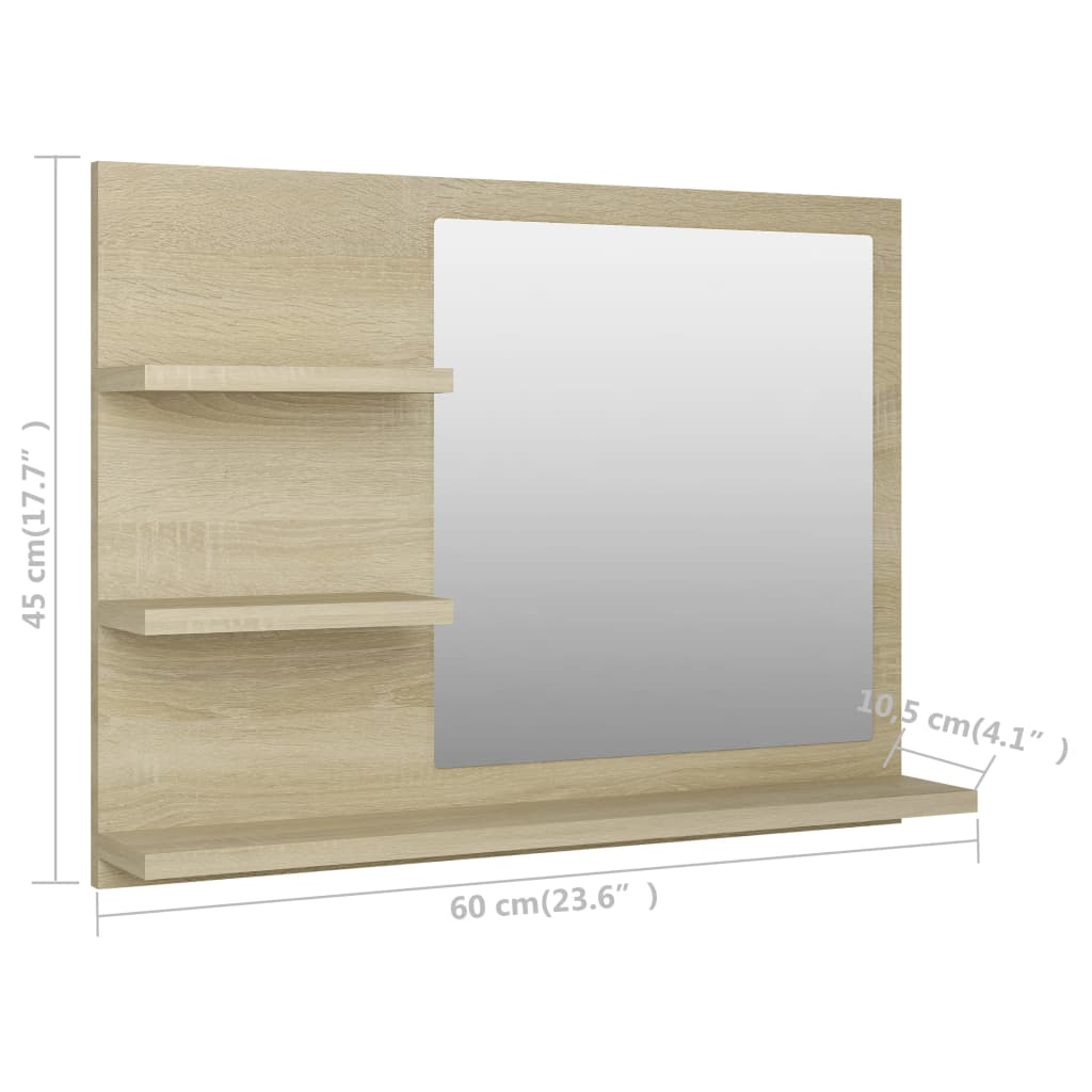 8720286221945_g_en_hd_5 vidaXL Bathroom Mirror Sonoma Oak 60x10.5x45 cm Engineered Wood - Image 7