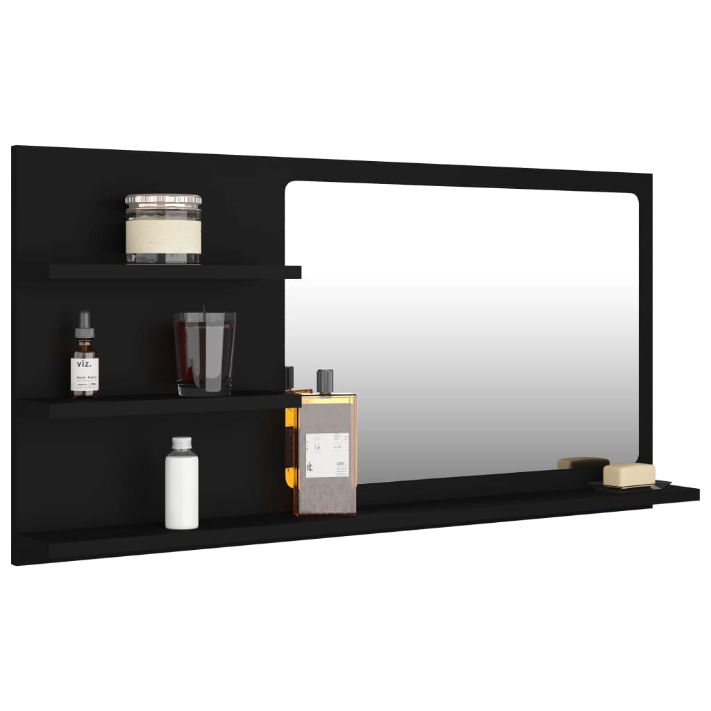 8720286222010_g_en_hd_1 vidaXL Bathroom Mirror Black 90x10.5x45 cm Engineered Wood - Image 3