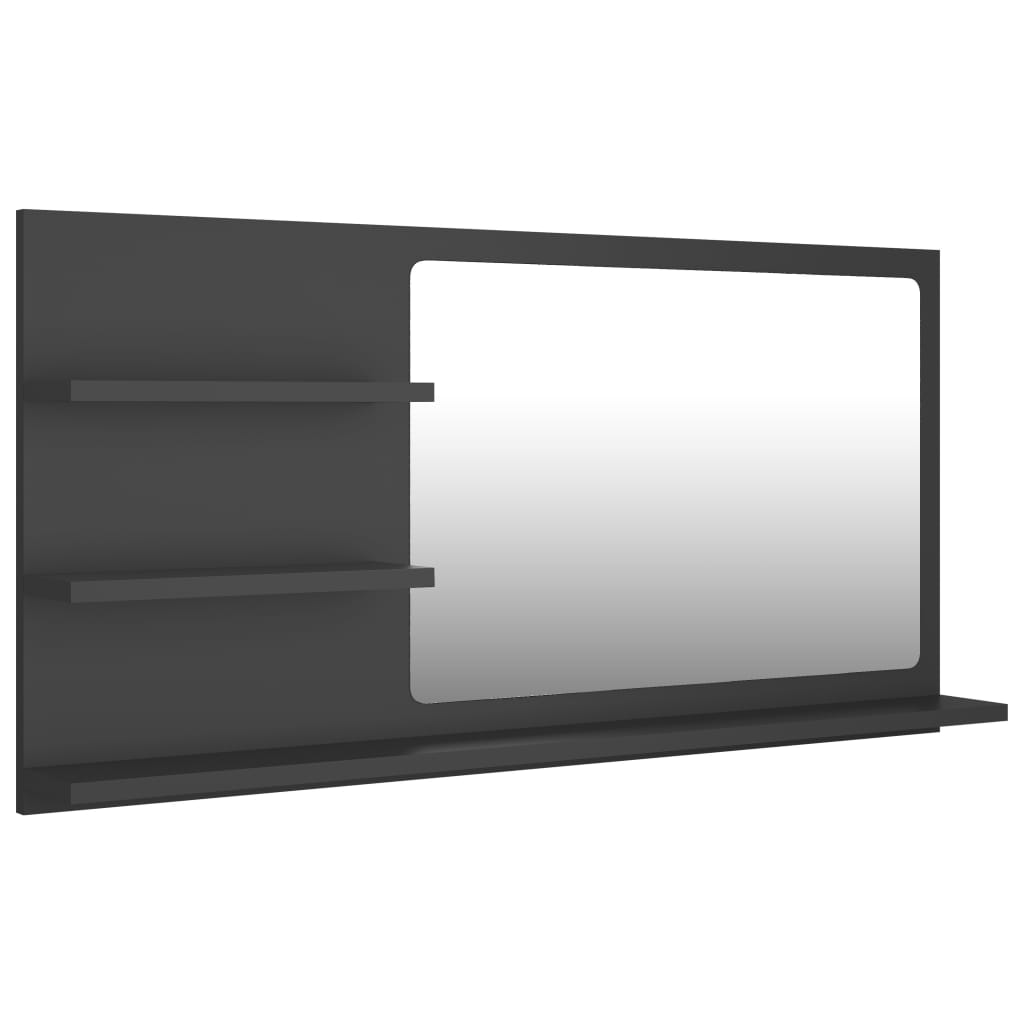 8720286222027_a_en_hd_1 vidaXL Bathroom Mirror Grey 90x10.5x45 cm Engineered Wood - Image 2