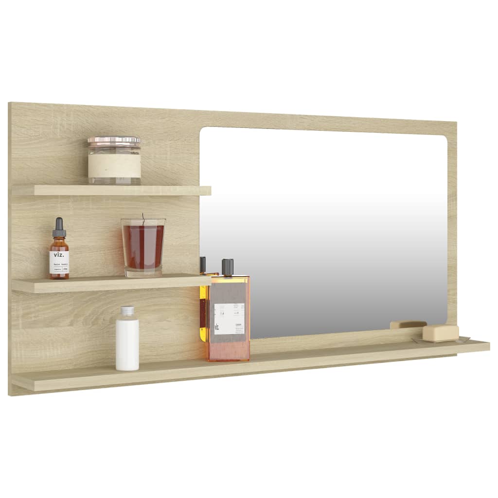 8720286222034_g_en_hd_1 vidaXL Bathroom Mirror Sonoma Oak 90x10.5x45 cm Engineered Wood - Image 3