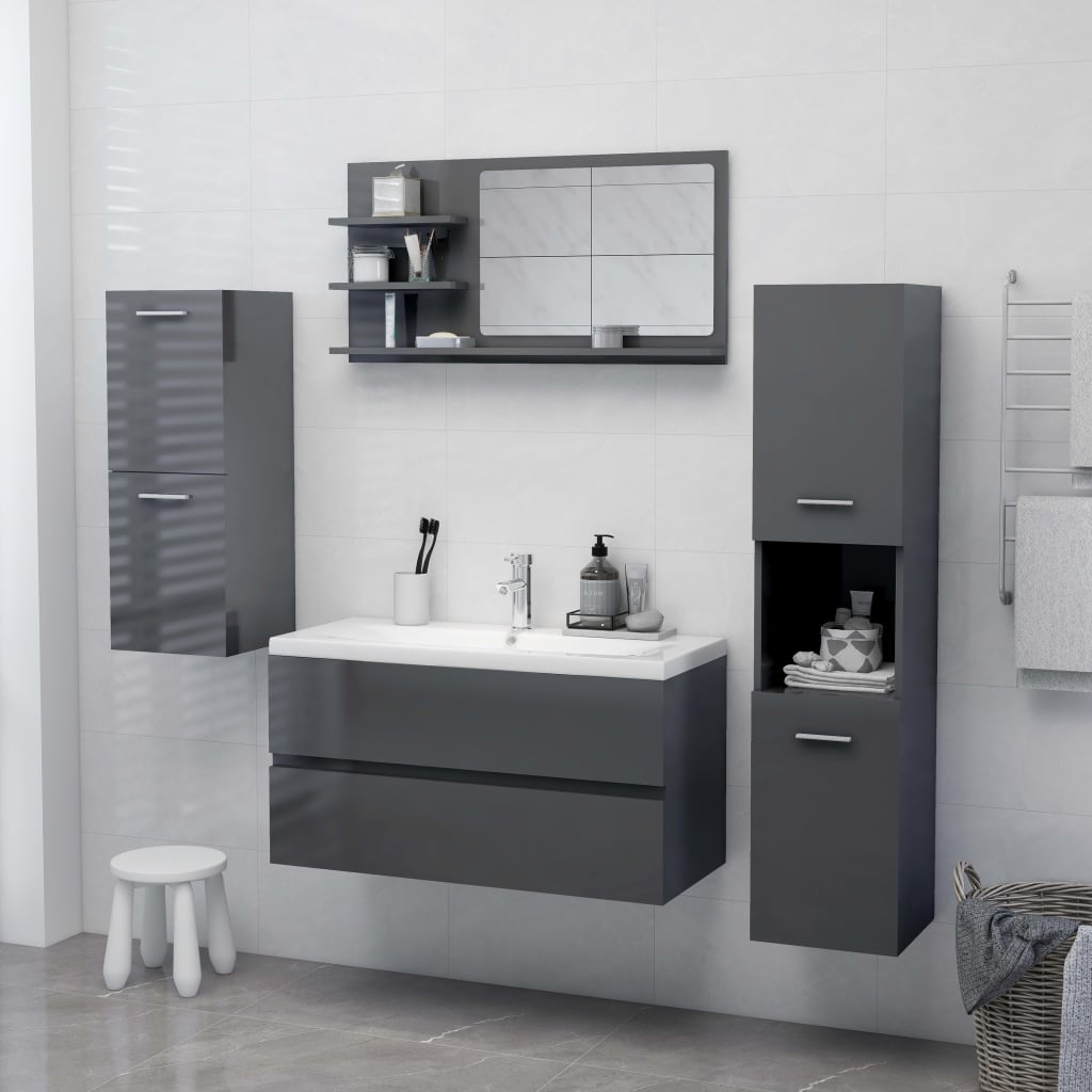8720286222089_g_en_hd_2 vidaXL Bathroom Mirror High Gloss Grey 90x10.5x45 cm Engineered Wood - Image 4