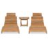 vidaXL 3 Piece Folding Garden Lounge Set Solid Teak Wood - Image 2