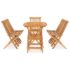 vidaXL 9 Piece Folding Outdoor Dining Set Solid Wood Teak - Image 2