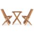 vidaXL 5 Piece Folding Outdoor Dining Set Solid Teak Wood - Image 2