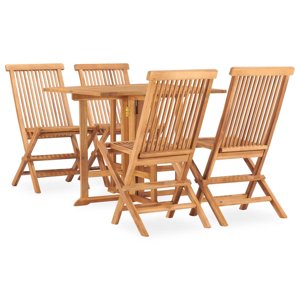 8720286223925_a_en_hd_1 vidaXL 5 Piece Folding Outdoor Dining Set Solid Teak Wood - Image 1
