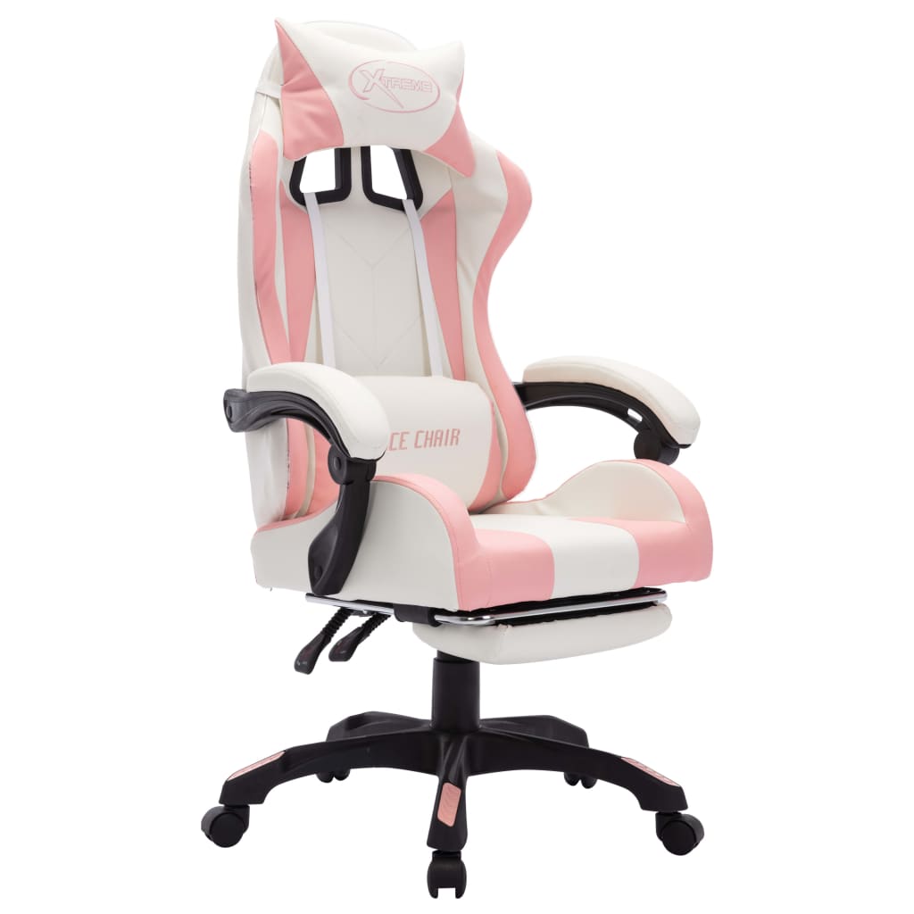 8720286224793_g_en_hd_2 vidaXL Racing Chair with RGB LED Lights Pink and White Faux Leather - Image 3