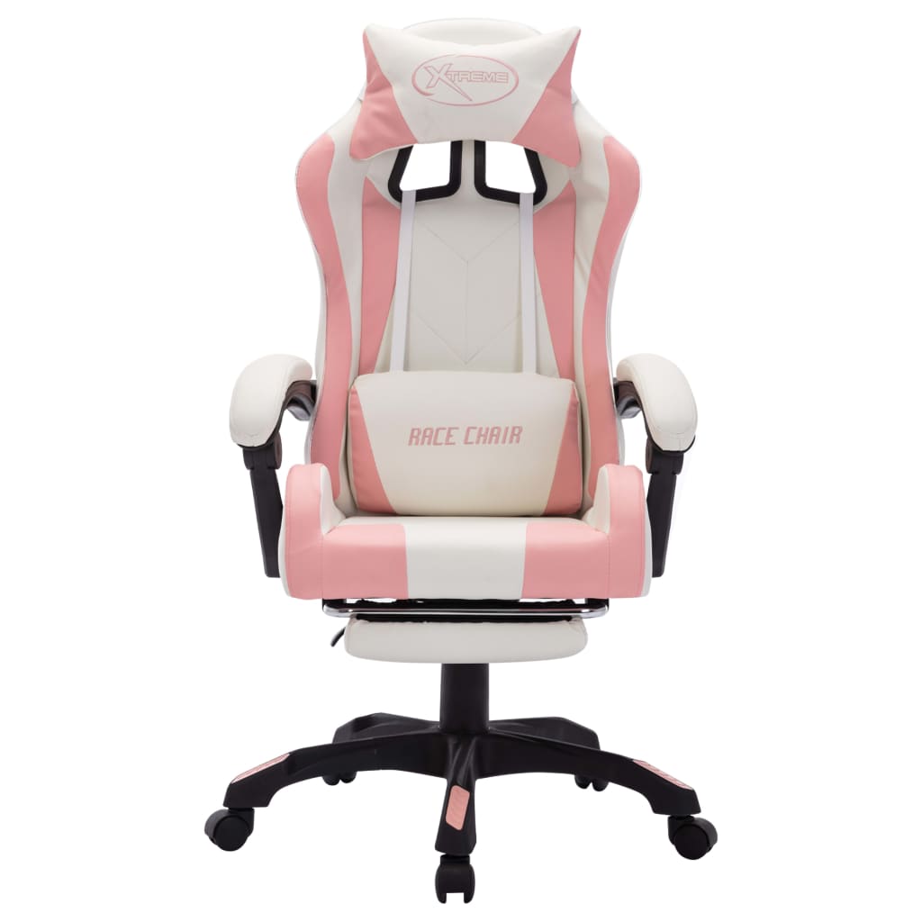 8720286224793_g_en_hd_3 vidaXL Racing Chair with RGB LED Lights Pink and White Faux Leather - Image 4