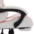 vidaXL Racing Chair with RGB LED Lights Pink and White Faux Leather - Image 8