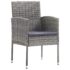 vidaXL 3 Piece Garden Dining Set Poly Rattan Anthracite - Image 4