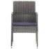 vidaXL 3 Piece Garden Dining Set Poly Rattan Anthracite - Image 5