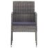 vidaXL 5 Piece Garden Dining Set Poly Rattan Anthracite - Image 5