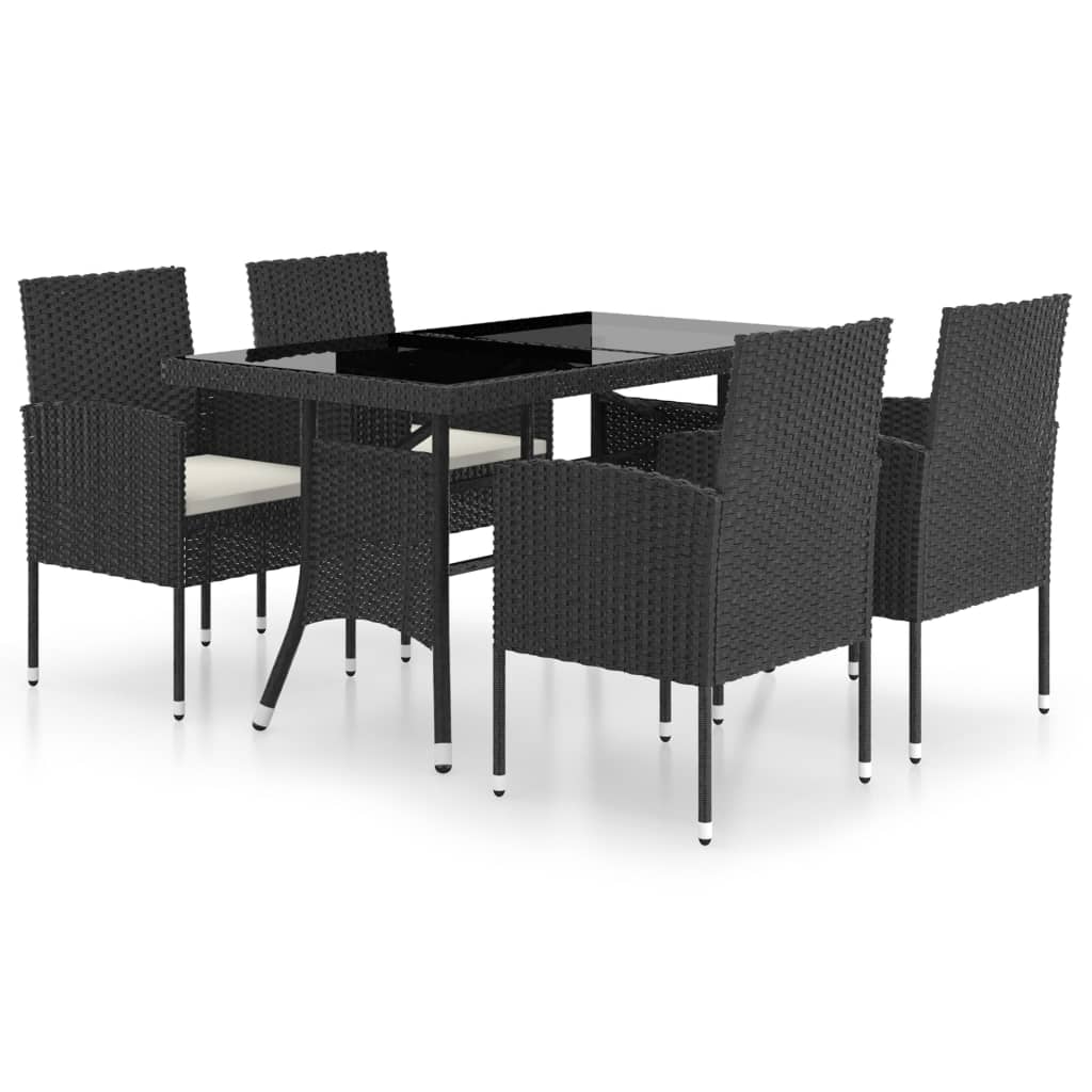 8720286225523_a_en_hd_1 vidaXL 5 Piece Garden Dining Set Poly Rattan Black - Image 2