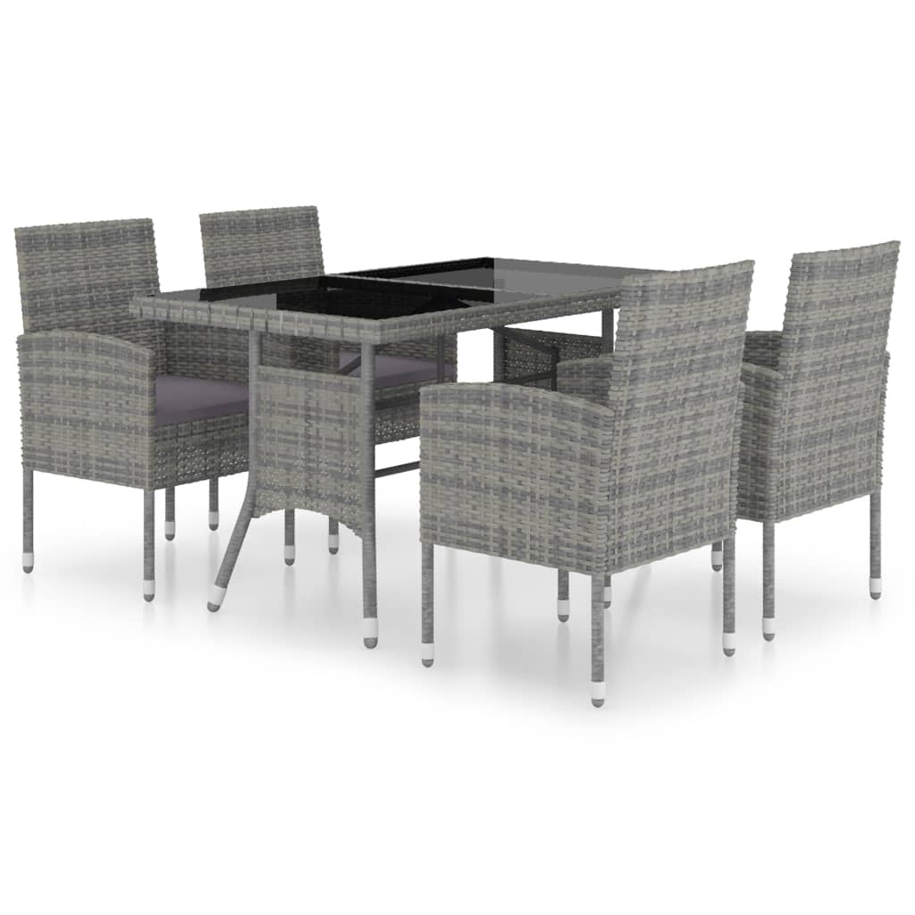 8720286225547_a_en_hd_1 vidaXL 5 Piece Garden Dining Set Poly Rattan Anthracite & Grey - Image 2