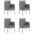 vidaXL 5 Piece Garden Dining Set Poly Rattan Anthracite & Grey - Image 3