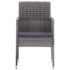 vidaXL 5 Piece Garden Dining Set Poly Rattan Anthracite & Grey - Image 5