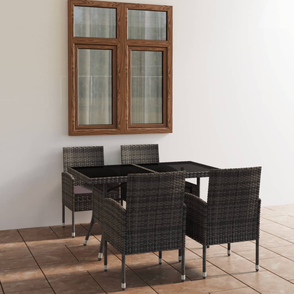 8720286225547_m_en_hd_1 vidaXL 5 Piece Garden Dining Set Poly Rattan Anthracite & Grey - Image 1
