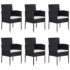 vidaXL 7 Piece Garden Dining Set Poly Rattan Black - Image 4