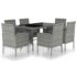 vidaXL 7 Piece Garden Dining Set Poly Rattan Anthracite & Grey - Image 2