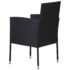 vidaXL 7 Piece Garden Dining Set Poly Rattan Black - Image 7