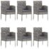 vidaXL 7 Piece Garden Dining Set Poly Rattan Anthracite & Grey - Image 3