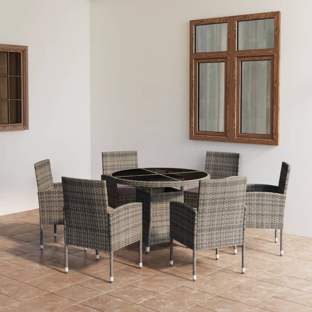 8720286225691_m_en_hd_1 vidaXL 7 Piece Garden Dining Set Poly Rattan Anthracite & Grey - Image 1