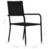vidaXL 3 Piece Garden Dining Set Poly Rattan Black - Image 12