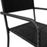 vidaXL 3 Piece Garden Dining Set Poly Rattan Black - Image 6