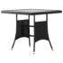 vidaXL 3 Piece Garden Dining Set Poly Rattan Black - Image 7