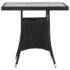 vidaXL 3 Piece Garden Dining Set Poly Rattan Black - Image 9