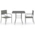 vidaXL 3 Piece Garden Dining Set Poly Rattan Anthracite & Grey - Image 2