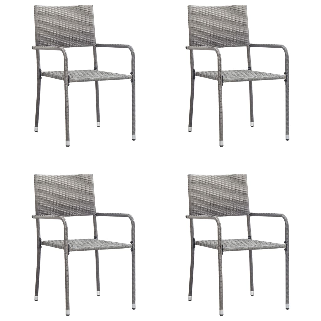 8720286225790_g_en_hd_1 vidaXL 5 Piece Garden Dining Set Poly Rattan Grey - Image 3