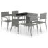 vidaXL 5 Piece Garden Dining Set Poly Rattan Anthracite & Grey - Image 2