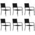 vidaXL 7 Piece Garden Dining Set Poly Rattan Black - Image 4