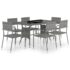 vidaXL 7 Piece Garden Dining Set Poly Rattan Anthracite & Grey - Image 2