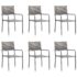 vidaXL 7 Piece Garden Dining Set Poly Rattan Anthracite & Grey - Image 3