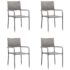 vidaXL 5 Piece Garden Dining Set Poly Rattan Anthracite & Grey - Image 5