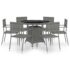 vidaXL 7 Piece Garden Dining Set Poly Rattan Anthracite & Grey - Image 2