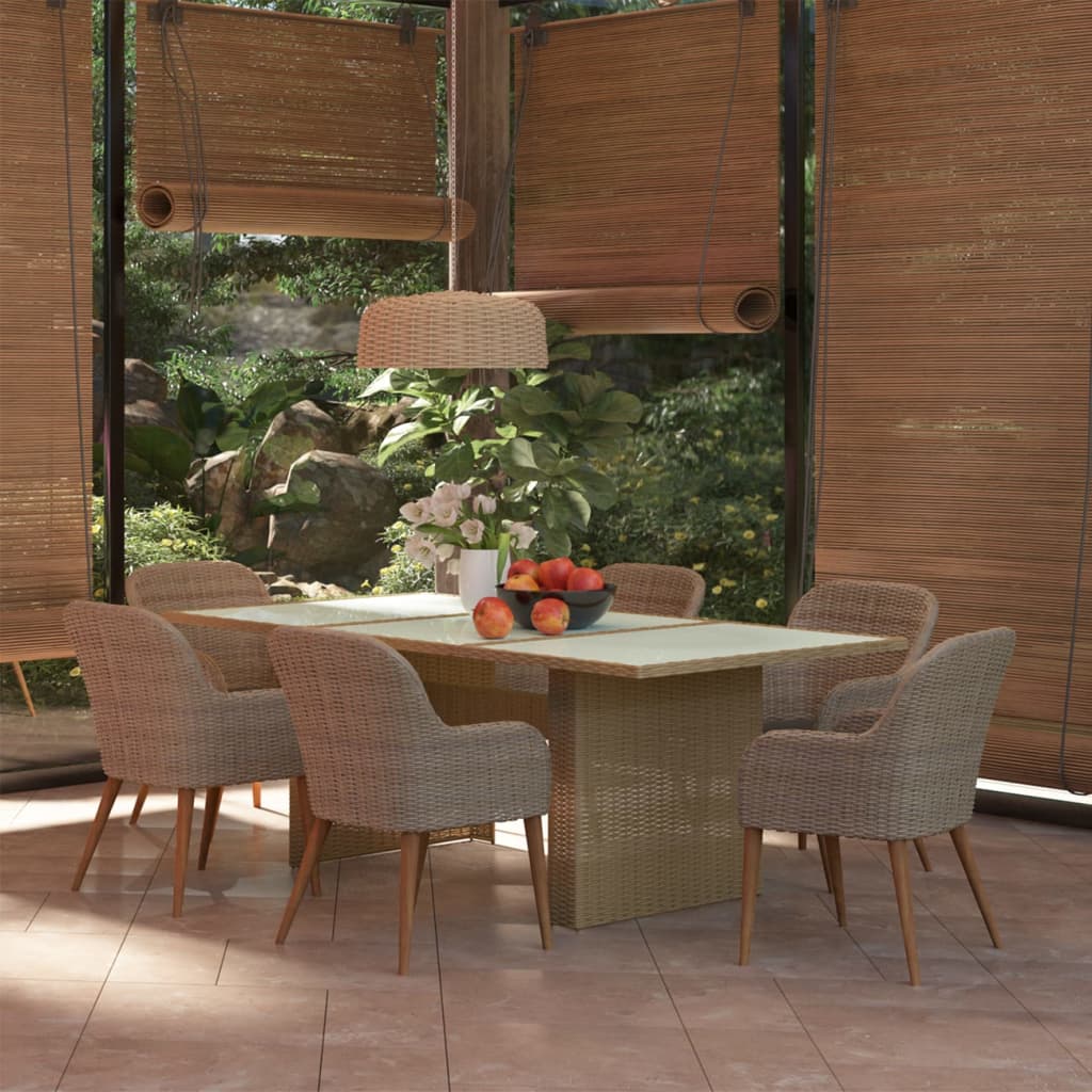 8720286226209_m_en_hd_1 vidaXL 7 Piece Garden Dining Set Poly Rattan Brown - Image 1