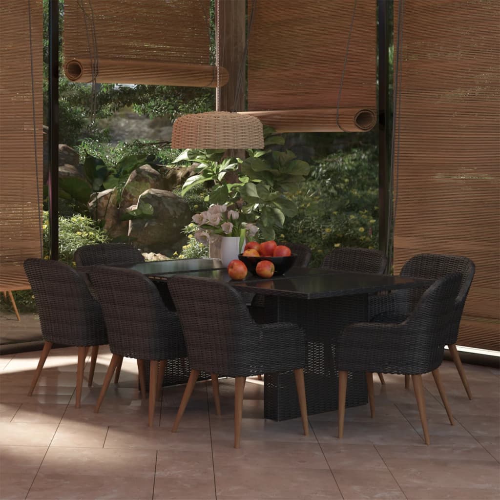 8720286226216_m_en_hd_1 vidaXL 9 Piece Garden Dining Set Poly Rattan Black - Image 1