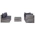 vidaXL 8 Piece Garden Lounge Set with Cushions Poly Rattan Grey - Image 6