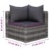 vidaXL 8 Piece Garden Lounge Set with Cushions Poly Rattan Grey - Image 10