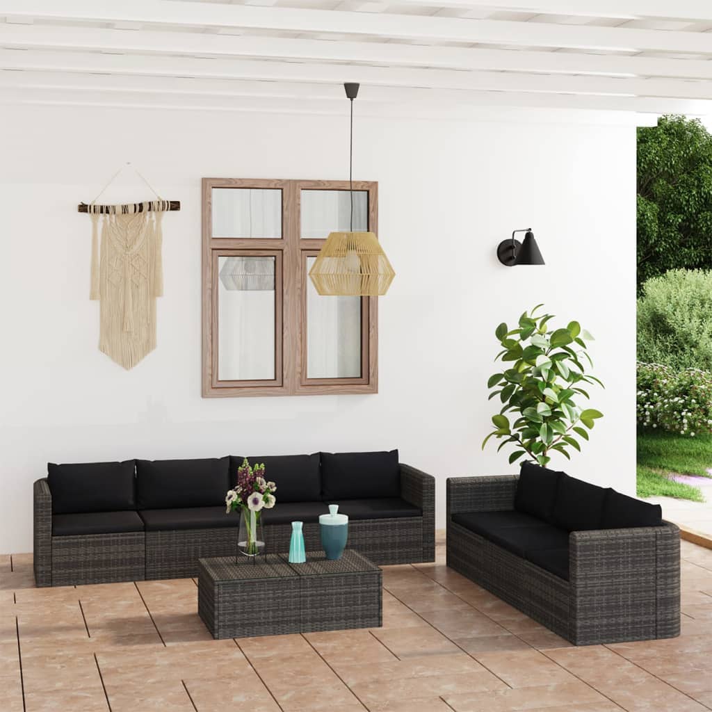 8720286226308_m_en_hd_1 vidaXL 8 Piece Garden Lounge Set with Cushions Poly Rattan Grey - Image 1