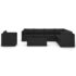 vidaXL 10 Piece Garden Lounge Set with Cushions Poly Rattan Black - Image 3
