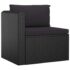 vidaXL 10 Piece Garden Lounge Set with Cushions Poly Rattan Black - Image 7